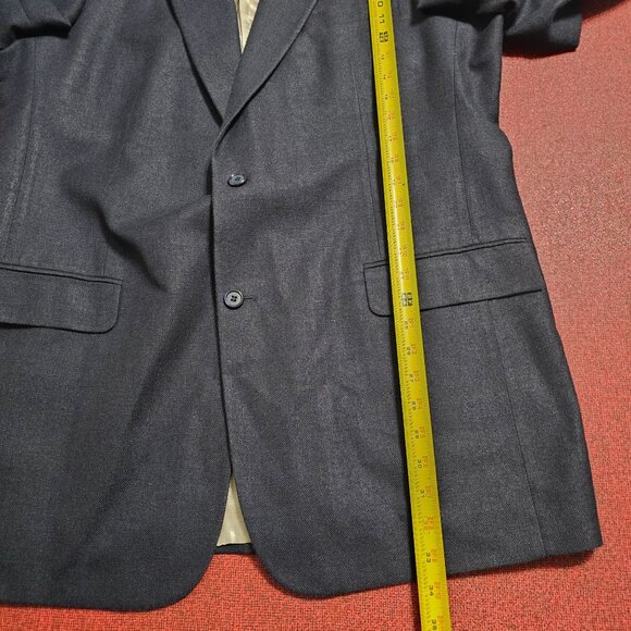Brooks Brothers Blazer Silk Linen Wool Blend 2 Button Navy Blue Men Size 44L - Picture 8 of 14
